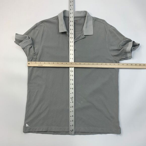 Untuckit Polo Shirt Mens L Large Gray Gondola Regular Fit Pima Short Sleeve Golf - Picture 6 of 11